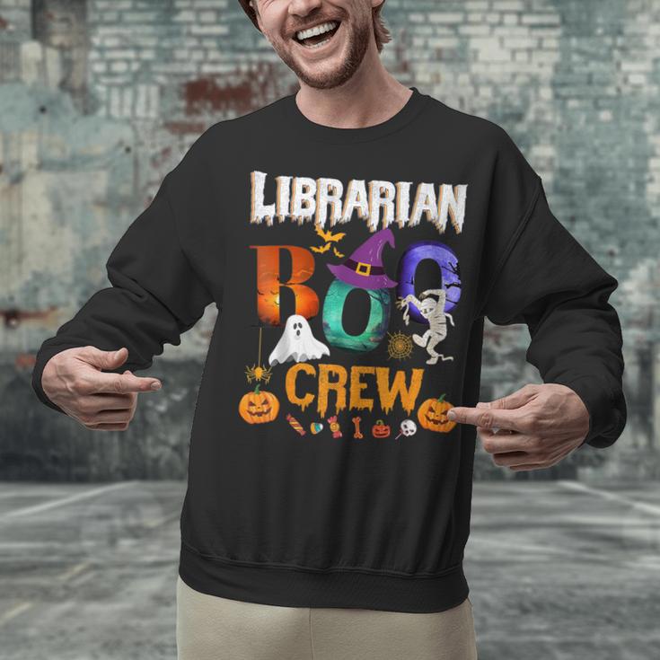 Librarian Boo Crew Teacher Student Halloween Costume Unisex Sweatshirt, gift for family, gift for coworker Librarian Boo Crew Teacher Student Halloween Costume Unisex Sweatshirt, gift for family, gift for coworker