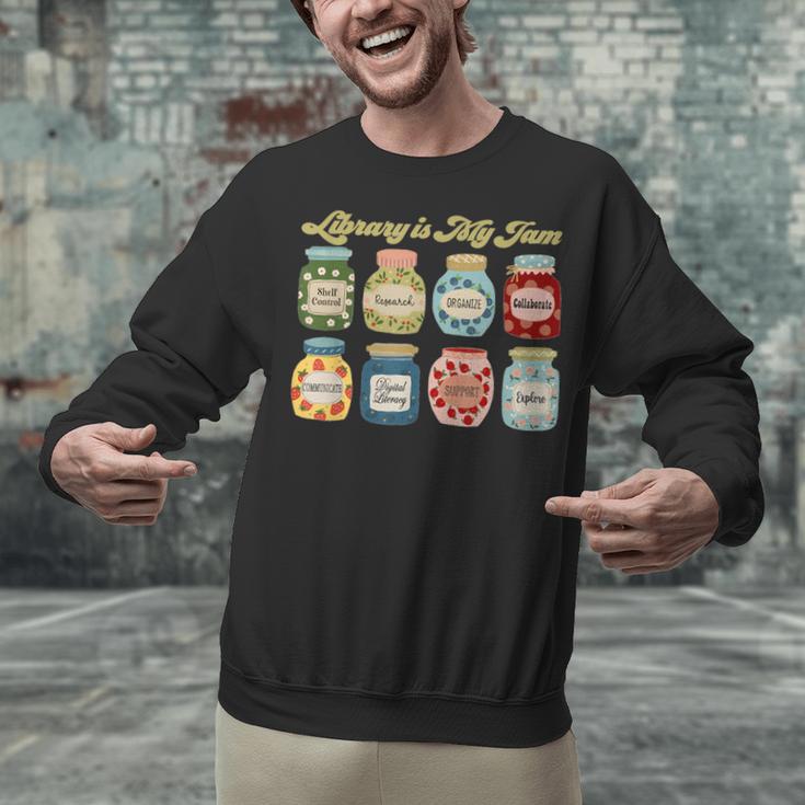 Library Is My Jam Librarian Appreciation Reading Teacher Unisex Sweatshirt, gift for family, gift for coworker Library Is My Jam Librarian Appreciation Reading Teacher Unisex Sweatshirt, gift for family, gift for coworker
