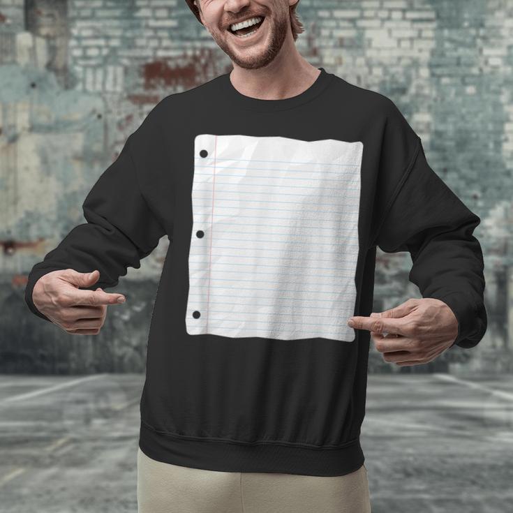 Lined Paper Notebook Halloween Costume For Students Teachers For Men Women Kids Unisex Sweatshirt, gift for family, gift for coworker Lined Paper Notebook Halloween Costume For Students Teachers For Men Women Kids Unisex Sweatshirt, gift for family, gift for coworker