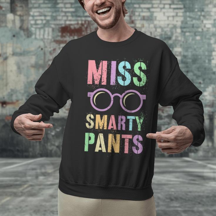 Little MISS SMARTY PANTS School Grad Teacher Last Day Unisex Sweatshirt, gift for family, gift for coworker Little MISS SMARTY PANTS School Grad Teacher Last Day Unisex Sweatshirt, gift for family, gift for coworker