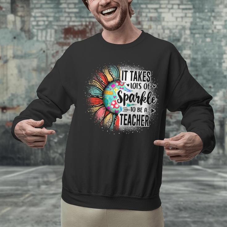 It Take Lots Of Sparkle To Be A Teacher With Sunflower Unisex Sweatshirt, gift for family, gift for coworker It Take Lots Of Sparkle To Be A Teacher With Sunflower Unisex Sweatshirt, gift for family, gift for coworker