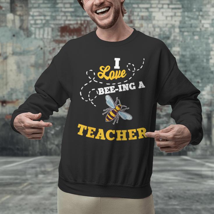 I Love Bee-Ing A Teacher Honey Bee Job Profession Unisex Sweatshirt, gift for family, gift for coworker I Love Bee-Ing A Teacher Honey Bee Job Profession Unisex Sweatshirt, gift for family, gift for coworker