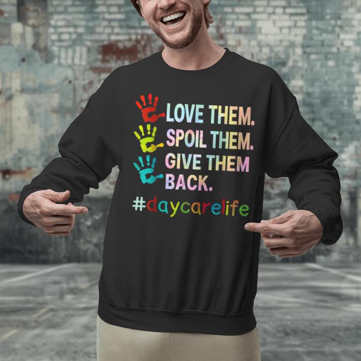 Love Daycare Provider Childcare Teacher Tie Dye Unisex Sweatshirt, gift for family, gift for coworker Love Daycare Provider Childcare Teacher Tie Dye Unisex Sweatshirt, gift for family, gift for coworker