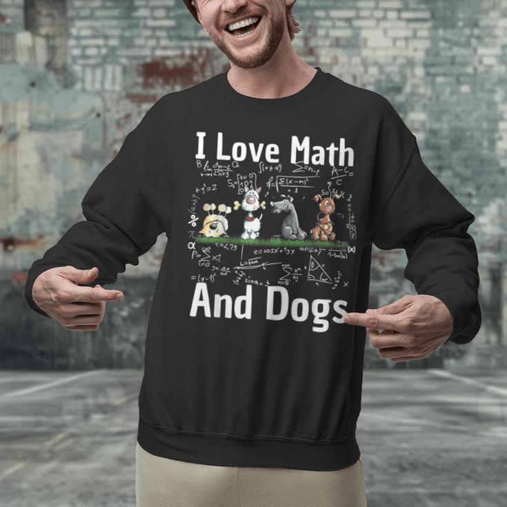 I Love Maths And Dogs Puppy Dog Lover Teacher Student Unisex Sweatshirt, gift for family, gift for coworker I Love Maths And Dogs Puppy Dog Lover Teacher Student Unisex Sweatshirt, gift for family, gift for coworker
