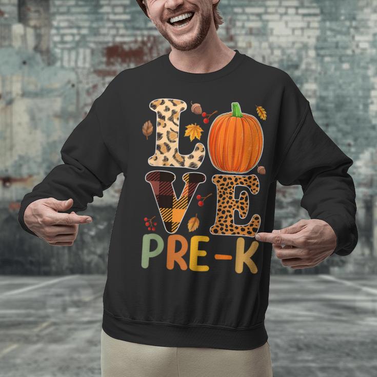 Love Pre-k Teacher Shirts Autumn Fall Pumpkin Fall Leopard Unisex Sweatshirt, gift for family, gift for coworker Love Pre-k Teacher Shirts Autumn Fall Pumpkin Fall Leopard Unisex Sweatshirt, gift for family, gift for coworker