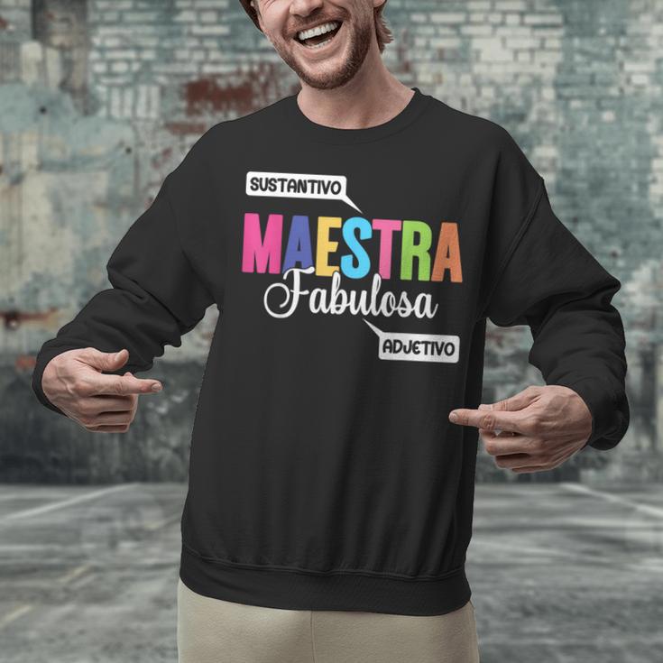 Maestra Fabulosa Bilingual Spanish Espanol Teacher School Unisex Sweatshirt, gift for family, gift for coworker Maestra Fabulosa Bilingual Spanish Espanol Teacher School Unisex Sweatshirt, gift for family, gift for coworker