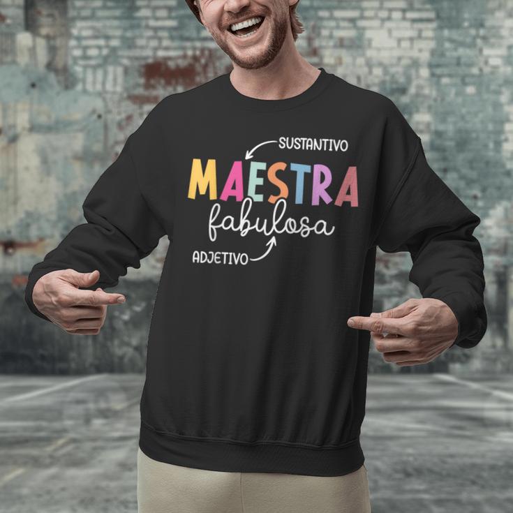 Maestra Fabulosa Maestra De EspañOl Spanish Teacher Unisex Sweatshirt, gift for family, gift for coworker Maestra Fabulosa Maestra De EspañOl Spanish Teacher Unisex Sweatshirt, gift for family, gift for coworker