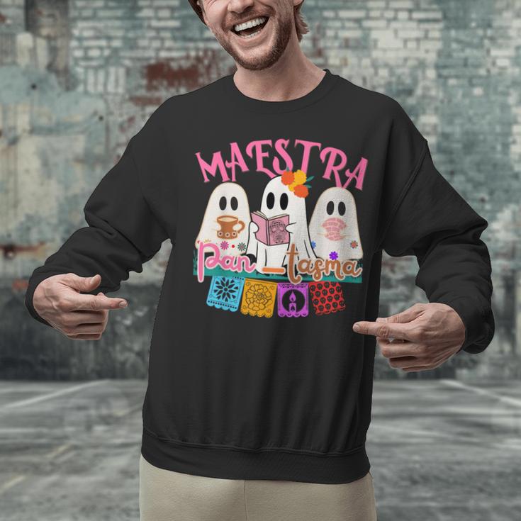 Maestra Pantasmas Conchas Teacher Mexican Halloween Unisex Sweatshirt, gift for family, gift for coworker Maestra Pantasmas Conchas Teacher Mexican Halloween Unisex Sweatshirt, gift for family, gift for coworker
