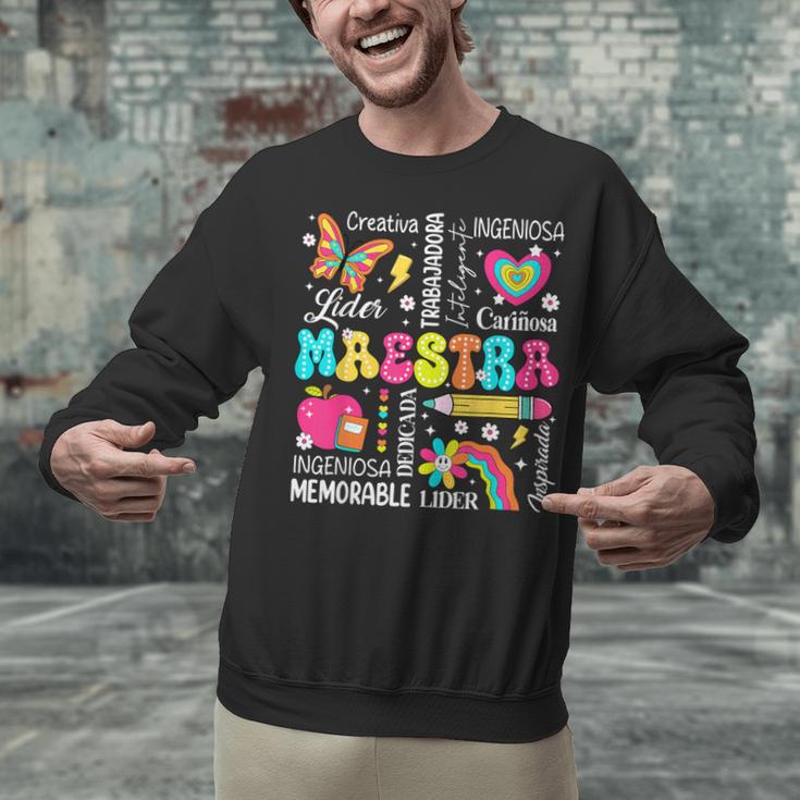 Maestra Spanish Teacher Back To School Maestra De Espanol Unisex Sweatshirt, gift for family, gift for coworker Maestra Spanish Teacher Back To School Maestra De Espanol Unisex Sweatshirt, gift for family, gift for coworker