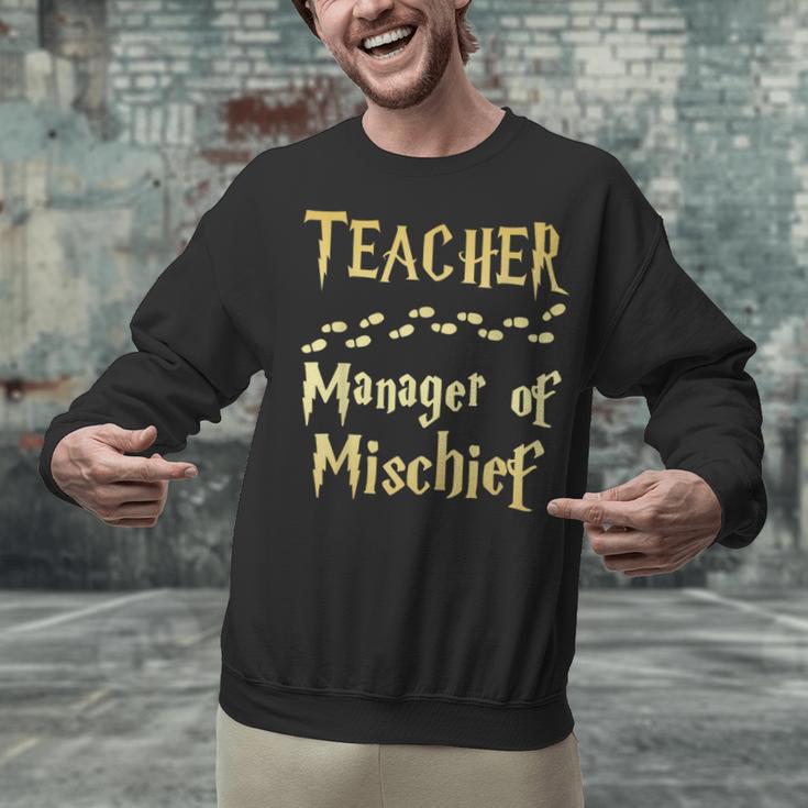 Magical Teacher Manager Of Mischief Birthday Family Party Unisex Sweatshirt, gift for family, gift for coworker Magical Teacher Manager Of Mischief Birthday Family Party Unisex Sweatshirt, gift for family, gift for coworker
