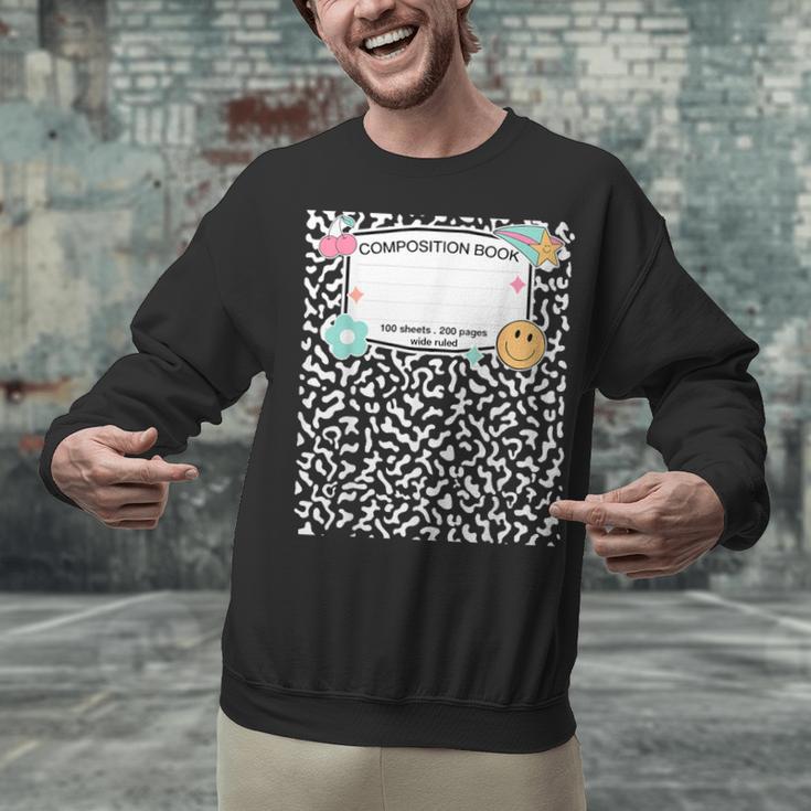 Matching Group Halloween Teacher Composition Book Notebook Unisex Sweatshirt, gift for family, gift for coworker Matching Group Halloween Teacher Composition Book Notebook Unisex Sweatshirt, gift for family, gift for coworker