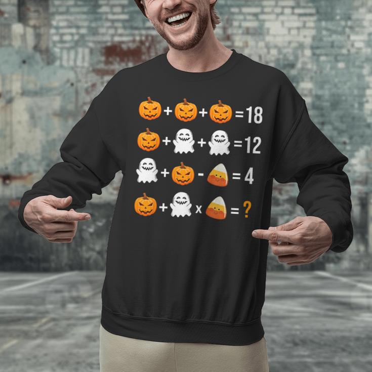 Math Teacher Halloween Equation Pumpkin Ghost Candy Corn Unisex Sweatshirt, gift for family, gift for coworker Math Teacher Halloween Equation Pumpkin Ghost Candy Corn Unisex Sweatshirt, gift for family, gift for coworker