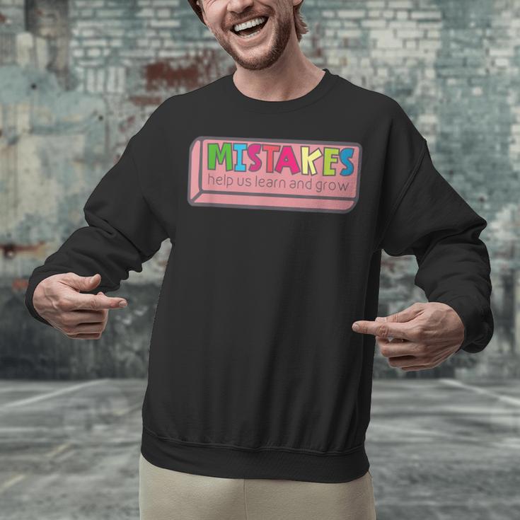 Mistakes Help Us Grow And Learn Teacher Unisex Sweatshirt, gift for family, gift for coworker Mistakes Help Us Grow And Learn Teacher Unisex Sweatshirt, gift for family, gift for coworker