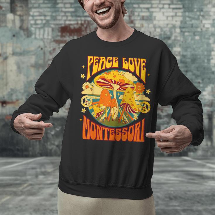 Montessori School Montessori Teacher Peace Love Montessori For Men Women Unisex Sweatshirt, gift for family, gift for coworker Montessori School Montessori Teacher Peace Love Montessori For Men Women Unisex Sweatshirt, gift for family, gift for coworker