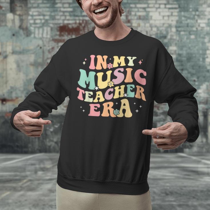 In My Music Teacher Era Retro Back To School Musician Band Men Women Unisex Sweatshirt, gift for family, gift for coworker