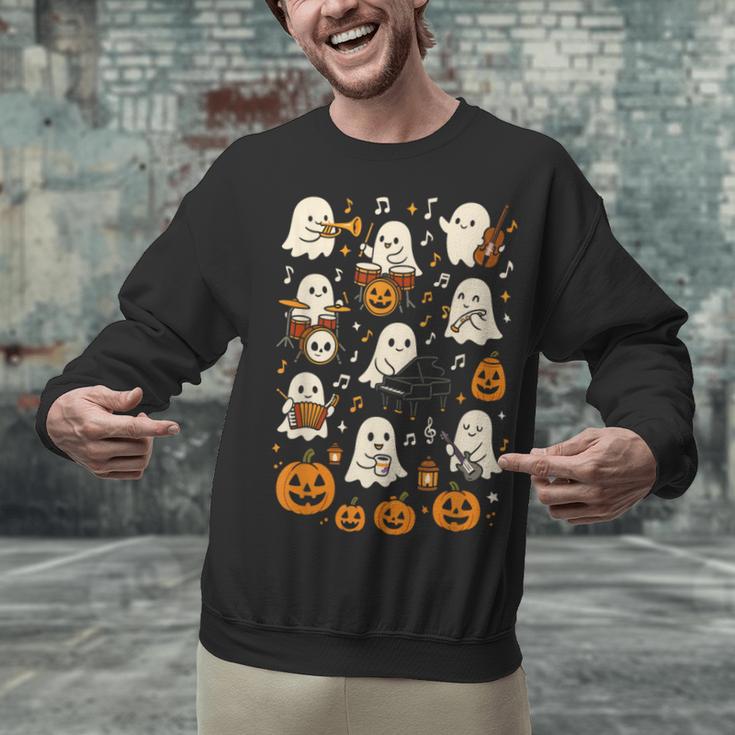 Music Teacher Orchestra Shirt Spooky Halloween Ghost Band Unisex Sweatshirt, gift for family, gift for coworker Music Teacher Orchestra Shirt Spooky Halloween Ghost Band Unisex Sweatshirt, gift for family, gift for coworker