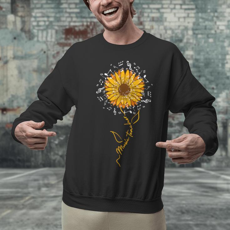Music Teacher Shirt Sunflower Music Notes Musician Singer Unisex Sweatshirt, gift for family, gift for coworker Music Teacher Shirt Sunflower Music Notes Musician Singer Unisex Sweatshirt, gift for family, gift for coworker