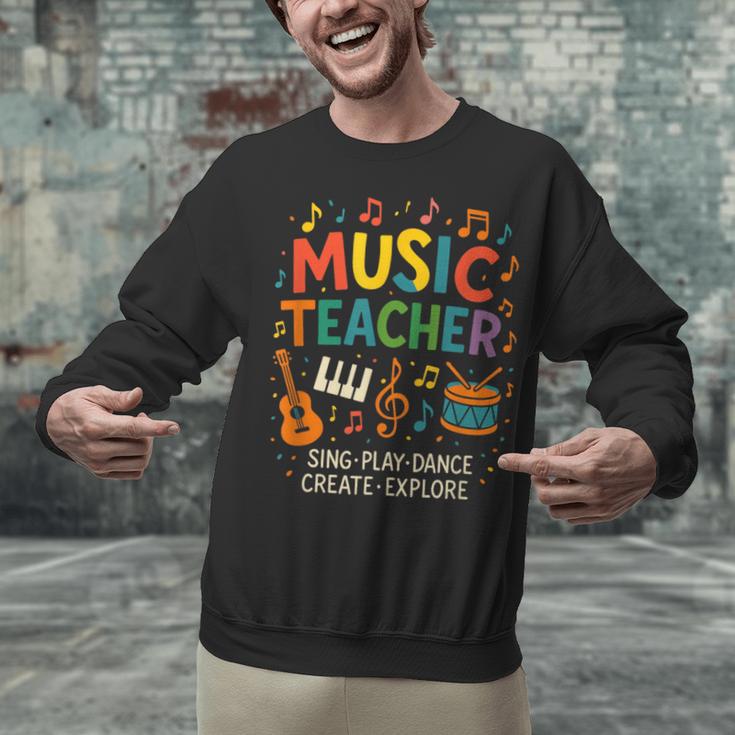 Music Teacher Music Sing Play Dance Choir Piano Unisex Sweatshirt, gift for family, gift for coworker Music Teacher Music Sing Play Dance Choir Piano Unisex Sweatshirt, gift for family, gift for coworker