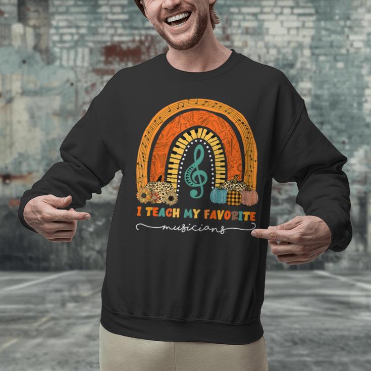 Music Teacher I Teach My Favorite Musicians Autumn Rainbow Men Women Unisex Sweatshirt, gift for family, gift for coworker