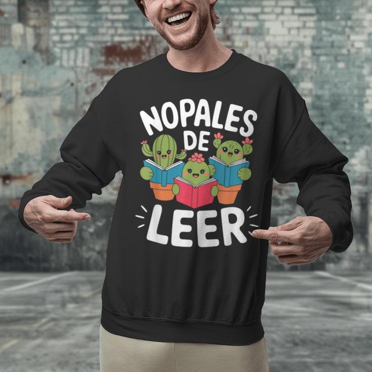 Nopales De Leer Bilingual Teacher Maestra Spanish Teacher Unisex Sweatshirt, gift for family, gift for coworker Nopales De Leer Bilingual Teacher Maestra Spanish Teacher Unisex Sweatshirt, gift for family, gift for coworker