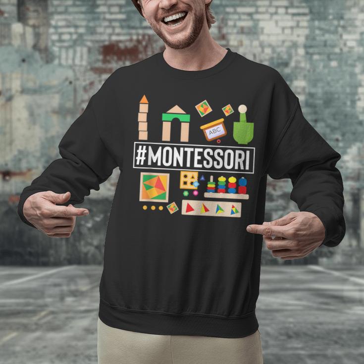 Novelty Montessori Studying Learning Schooling Teacher Love For Men Women Unisex Sweatshirt, gift for family, gift for coworker
