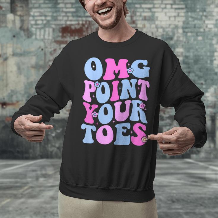 OMG Point Your Toes Dancing Teacher Tap Dancer Dance For Men Women Kids Unisex Sweatshirt, gift for family, gift for coworker