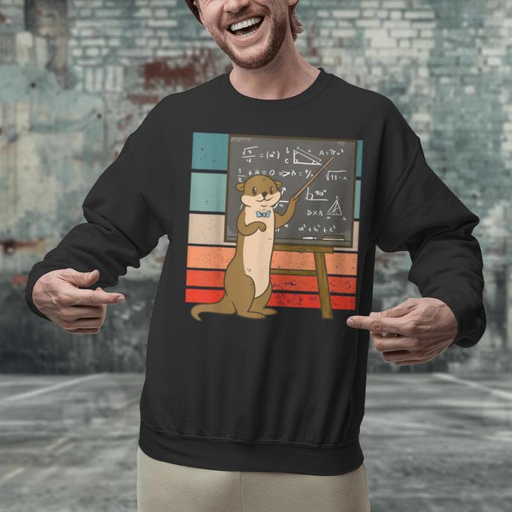 Otter Professor Teacher Teaching Maths Mathematics Unisex Sweatshirt, gift for family, gift for coworker