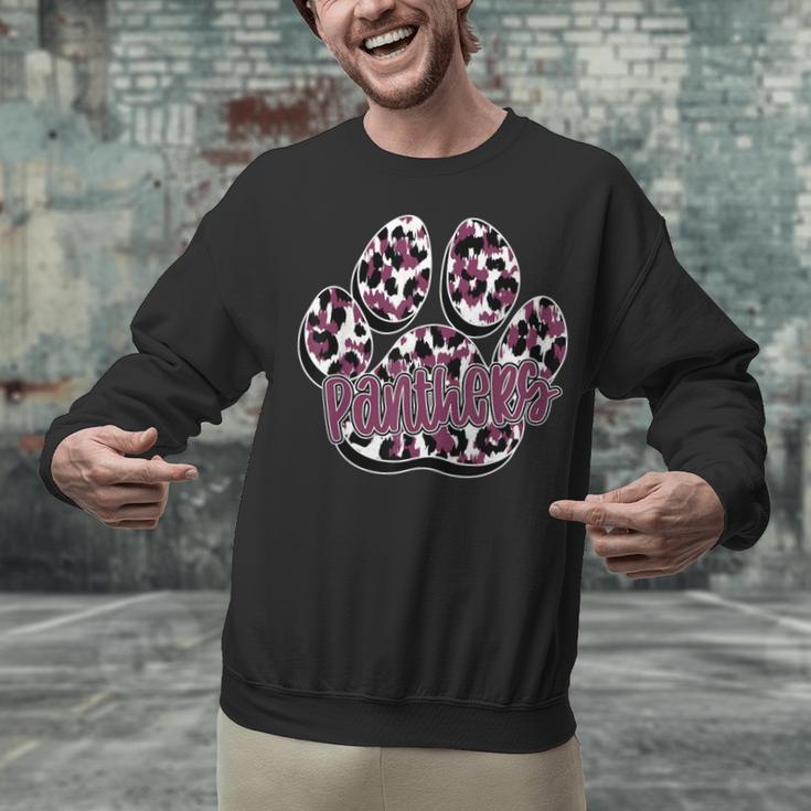 Panthers Paw Print Leopard Maroon Panther Pride Teacher Unisex Sweatshirt, gift for family, gift for coworker Panthers Paw Print Leopard Maroon Panther Pride Teacher Unisex Sweatshirt, gift for family, gift for coworker
