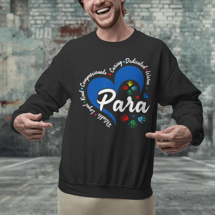 Para Heart Teacher Paraprofessional School Appreciation Unisex Sweatshirt, gift for family, gift for coworker Para Heart Teacher Paraprofessional School Appreciation Unisex Sweatshirt, gift for family, gift for coworker