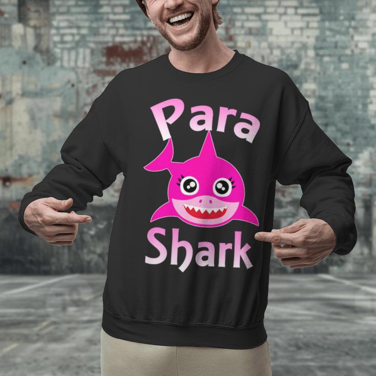 Para Shark Paraprofessional Female Teacher Unisex Sweatshirt, gift for family, gift for coworker