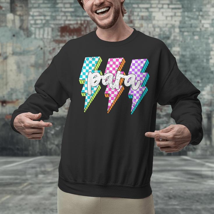 Para Squad Paraprofessional Teacher Lightning Bolt Unisex Sweatshirt, gift for family, gift for coworker Para Squad Paraprofessional Teacher Lightning Bolt Unisex Sweatshirt, gift for family, gift for coworker