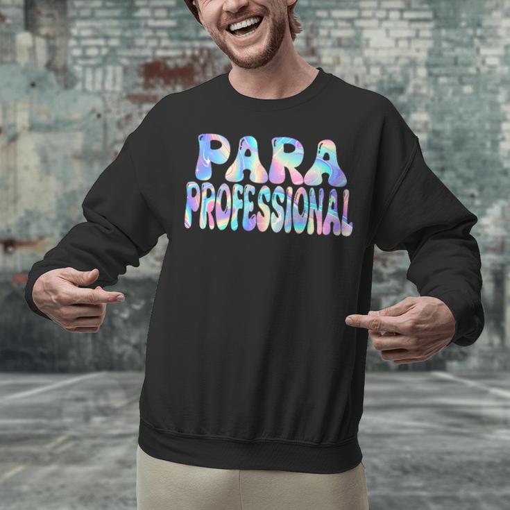 Paraprofessional Groovy Back To School Cute Teachers Women Unisex Sweatshirt, gift for family, gift for coworker Paraprofessional Groovy Back To School Cute Teachers Women Unisex Sweatshirt, gift for family, gift for coworker