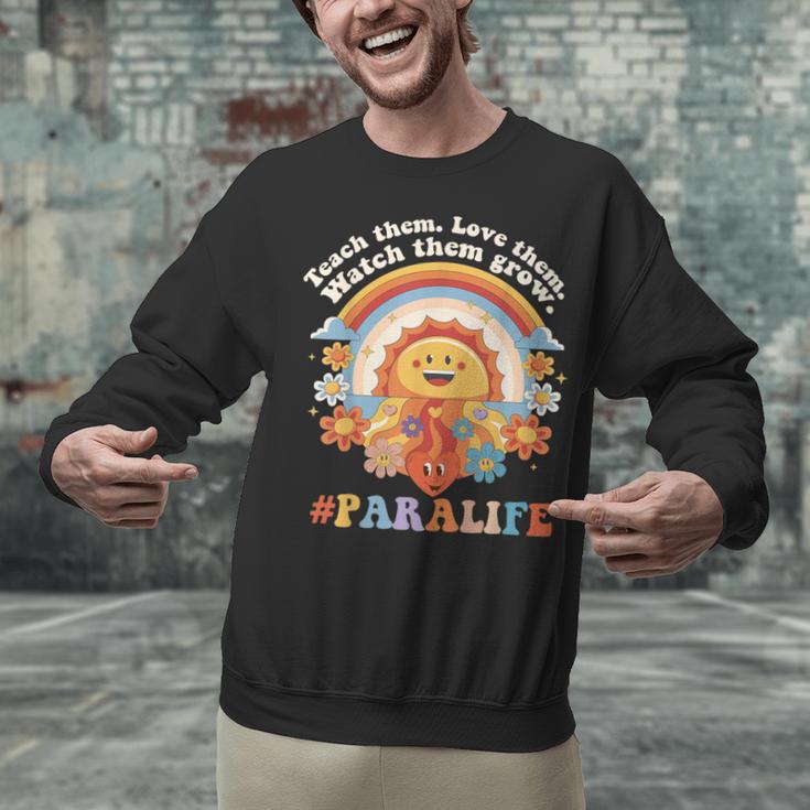 Paraprofessional Para Life Sun Flower Teacher Back To School Unisex Sweatshirt, gift for family, gift for coworker