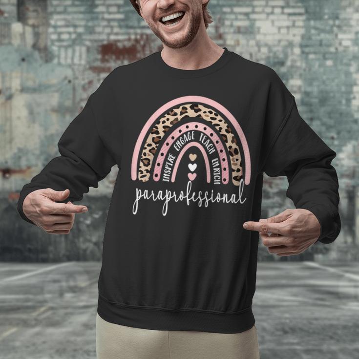 Paraprofessional Rainbow Para Teacher Parapro Unisex Sweatshirt, gift for family, gift for coworker Paraprofessional Rainbow Para Teacher Parapro Unisex Sweatshirt, gift for family, gift for coworker