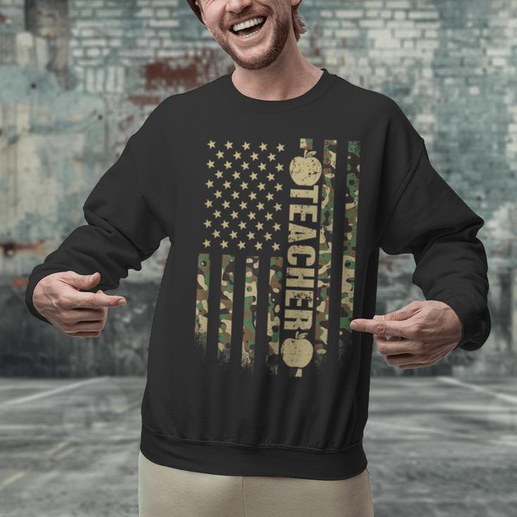 Patriotic Teacher American Flag Camouflage 4th Of July Camo Unisex Sweatshirt, gift for family, gift for coworker Patriotic Teacher American Flag Camouflage 4th Of July Camo Unisex Sweatshirt, gift for family, gift for coworker
