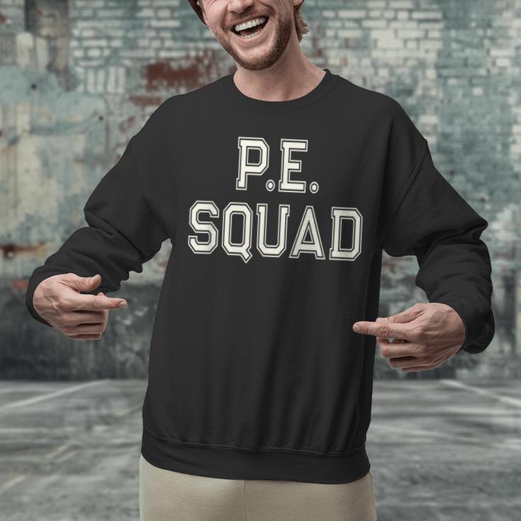PE SQUAD Physical Education PE Teacher Team Kids Gym Crew Unisex Sweatshirt, Pe Teacher Sweatshirts, gift for family, gift for coworker
