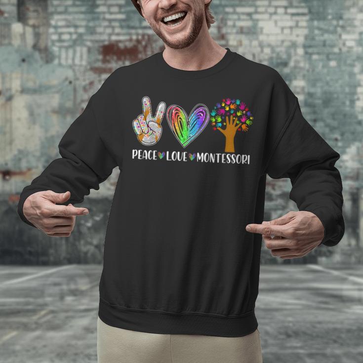 Peace Love Montessori Daycare Teacher Appreciation Unisex Sweatshirt, gift for family, gift for coworker Peace Love Montessori Daycare Teacher Appreciation Unisex Sweatshirt, gift for family, gift for coworker