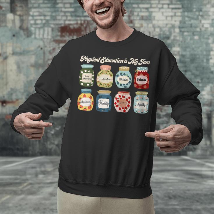 Physical Education Is My Jam Sports PE Coach Teacher Unisex Sweatshirt, Pe Teacher Sweatshirts, gift for family, gift for coworker