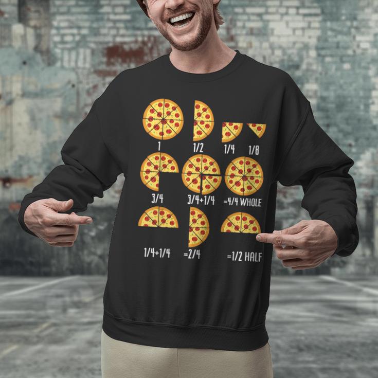 Pizza Slice Fraction Math Teacher Back To School Educational Unisex Sweatshirt, gift for family, gift for coworker