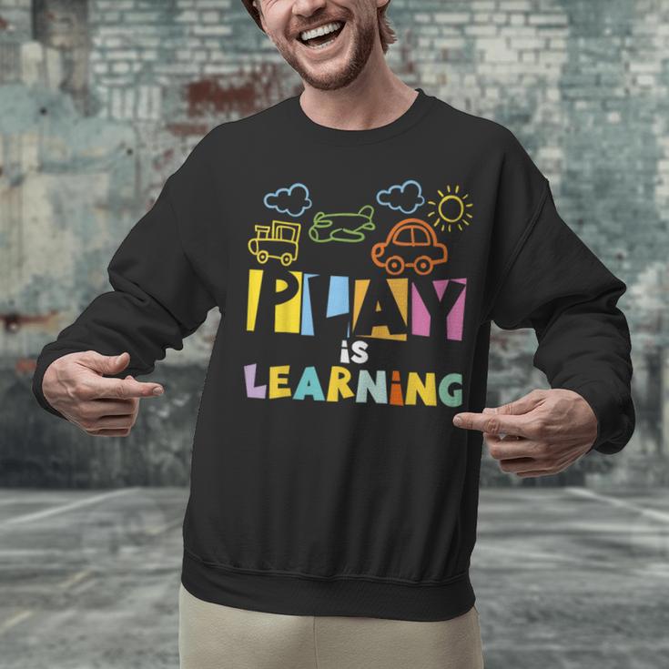 Play Is Learning Design T Designs For Teachers Preschool Unisex Sweatshirt, gift for family, gift for coworker Play Is Learning Design T Designs For Teachers Preschool Unisex Sweatshirt, gift for family, gift for coworker