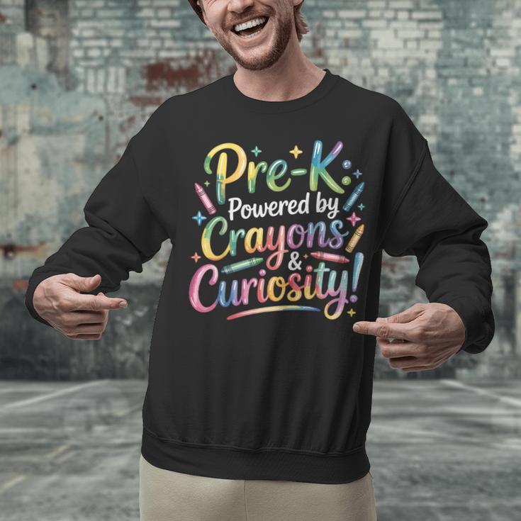 Pre-K Crayons & Curiosity Preschool Teachers Life Tie Dye Unisex Sweatshirt, gift for family, gift for coworker
