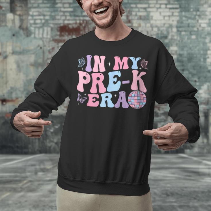 In My Pre K Era Groovy Back To School First Day Teacher Kids Unisex Sweatshirt, Groovy Teacher Sweatshirts, gift for family, gift for coworker