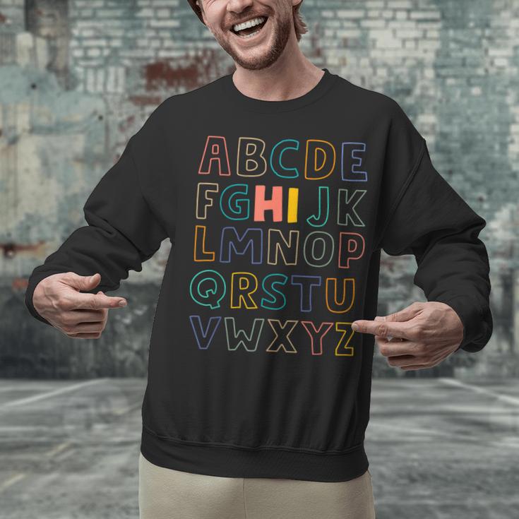 Pre K Kindergarten Hi Alphabet Back To School Teachers Men Women Girls Kids Unisex Sweatshirt, gift for family, gift for coworker