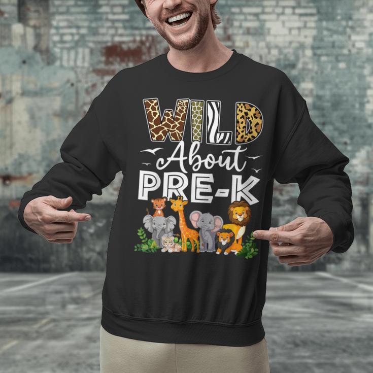 Pre-k Teacher Kids Back To School Wild About Pre-k Unisex Sweatshirt, gift for family, gift for coworker