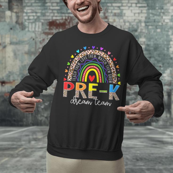 PreK Dream Team Leopard Rainbow Teacher Squad Back To School Unisex Sweatshirt, gift for family, gift for coworker PreK Dream Team Leopard Rainbow Teacher Squad Back To School Unisex Sweatshirt, gift for family, gift for coworker