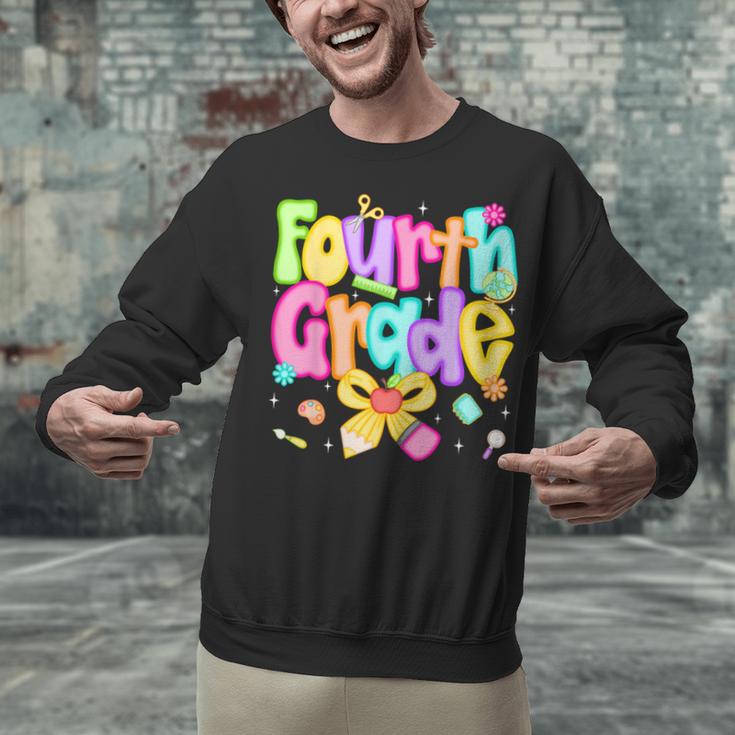 Preppy Fourth Grade Back To School 4th Grade Teacher Girls Unisex Sweatshirt, 4th Grade Teacher Sweatshirts, gift for family, gift for coworker Preppy Fourth Grade Back To School 4th Grade Teacher Girls Unisex Sweatshirt, 4th Grade Teacher Sweatshirts, gift for family, gift for coworker