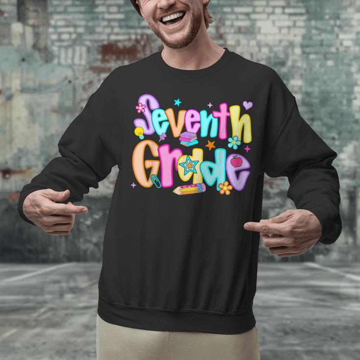 Preppy Seventh Grade Back To School 7th Grade Teachers Girls Unisex Sweatshirt, gift for family, gift for coworker Preppy Seventh Grade Back To School 7th Grade Teachers Girls Unisex Sweatshirt, gift for family, gift for coworker