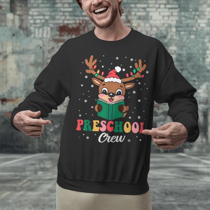 Preschool Crew Xmas Reindeer Teacher Student Christmas Unisex Sweatshirt, gift for family, gift for coworker Preschool Crew Xmas Reindeer Teacher Student Christmas Unisex Sweatshirt, gift for family, gift for coworker