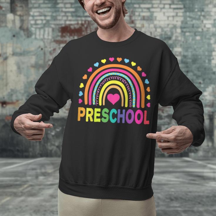 Preschool Rainbow Girls Boys Kids Teacher Back To School Unisex Sweatshirt, gift for family, gift for coworker Preschool Rainbow Girls Boys Kids Teacher Back To School Unisex Sweatshirt, gift for family, gift for coworker