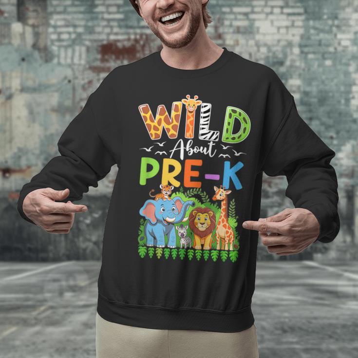 Preschool Teacher Kids Back To School Wild About Pre-K Unisex Sweatshirt, gift for family, gift for coworker Preschool Teacher Kids Back To School Wild About Pre-K Unisex Sweatshirt, gift for family, gift for coworker